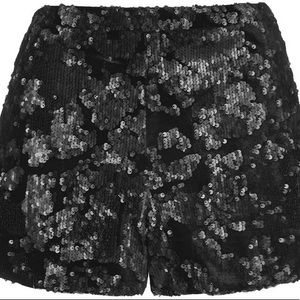Sequin high waist shorts